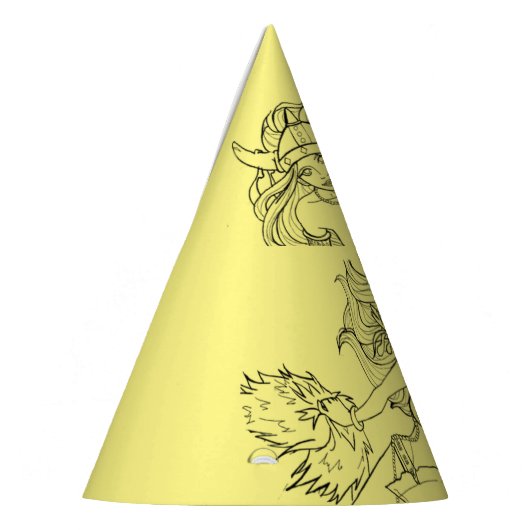 Viking Mermaid Warrior Thunder_Cove Feesthoedjes (Links)