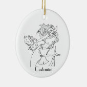 Viking Mermaid Warrior Thunder_Cove Keramisch Ornament (Rechts)