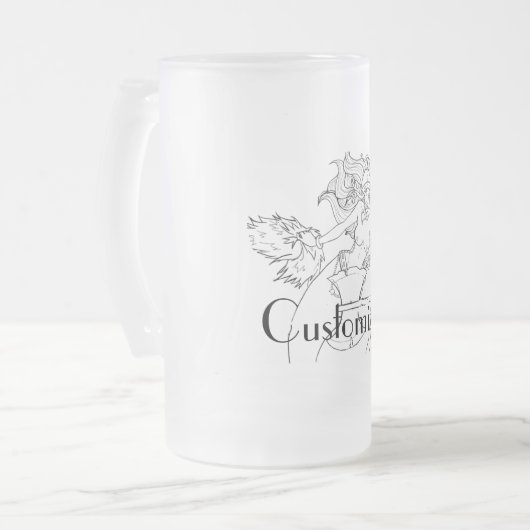 Viking Mermaid Warrior Thunder_Cove Matglas Bierpul (Voorkant links)