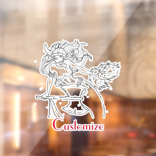 Viking Mermaid Warrior Thunder_Cove Raamsticker (Vel 2)