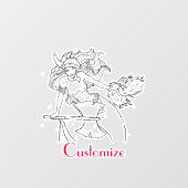 Viking Mermaid Warrior Thunder_Cove Raamsticker (Vel)