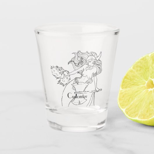 Viking Mermaid Warrior Thunder_Cove Shot Glas (Voorkant)