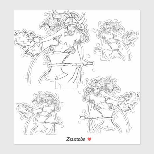 Viking Mermaid Warrior Thunder_Cove Sticker (Vel)