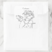 Viking Mermaid Warrior Thunder_Cove Vierkante Sticker (Tas)