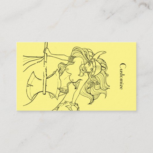 Viking Mermaid Warrior Thunder_Cove Visitekaartje (Achterkant)