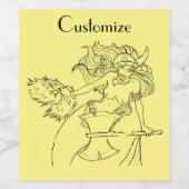 Viking Mermaid Warrior Thunder_Cove Wijn Etiket (Enkel label)