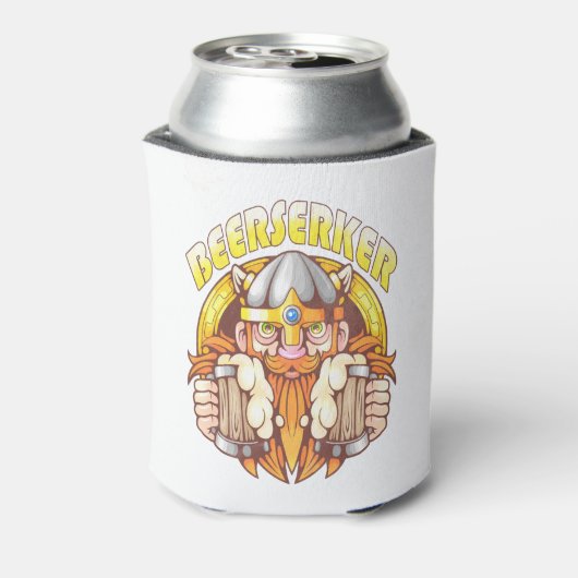 Viking met bier blikjeskoeler (Blikje Achterkant)
