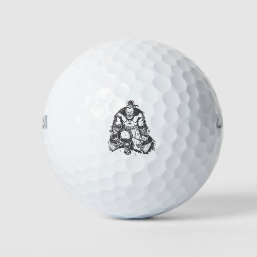 Viking met bijlen golfballen (Voorkant)