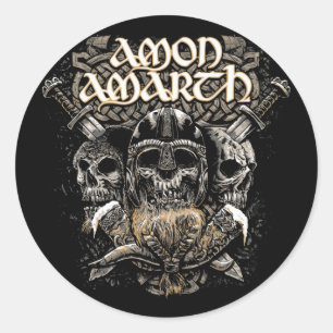 Viking Metal Amon T-Shirt Viking Metal Amon Amar T Ronde Sticker