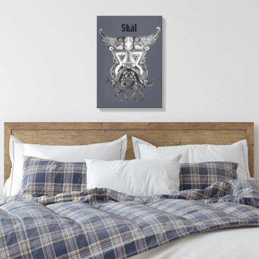 Viking middeleeuws - Skal Canvas Afdruk (Insitu (Slaapkamer))