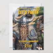 Viking middeleeuwse Noorse krijgers fantasieverjaa Kaart (Voorkant)