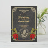 Viking mystieke charme met elegante Keltische knop Kaart (Staand voorkant)