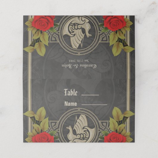 Viking mystieke charme met elegante Keltische knop Plaatskaartje (Buitenkant ongevouwen)