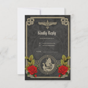 Viking mystieke charme met elegante Keltische knop RSVP Kaartje