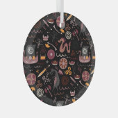 Viking: naadloos, grafisch ontwerp. glas ornament (Voorkant Rechts)