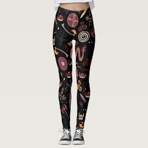 Viking: naadloos, grafisch ontwerp. leggings