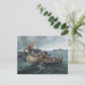 Viking Naval Battle Artwork Briefkaart (Staand voorkant)