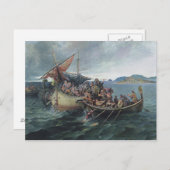 Viking Naval Battle Artwork Briefkaart (Voorkant / Achterkant)