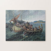  Viking Naval Battle Artwork Legpuzzel (Horizontaal)