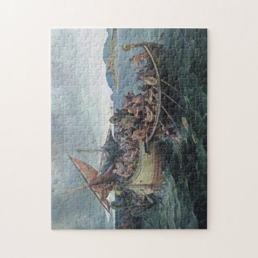  Viking Naval Battle Artwork Legpuzzel (Verticaal)