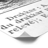 Viking Naval Ship Geschiedenis en Diagram Poster (Hoek)