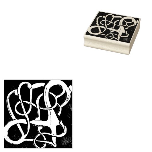 Viking, Noords paardenontwerp Rubberstempel (Gestempeld)