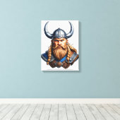 Viking Noordse Man Canvas Afdruk (Insitu (Houten vloer))