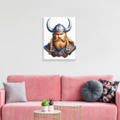 Viking Noordse Man Canvas Afdruk (Insitu (Woonkamer))