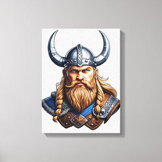 Viking Noordse Man Canvas Afdruk (Voorkant)