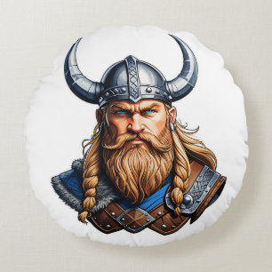 Viking Noordse Man Rond Kussen