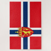 Viking Noordse Noorwegen Noorse vlag/wapenschild Legpuzzel (Verticaal)