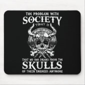 Viking Nordic Valhalla Odin Grappige samenleving p Muismat (Voorkant)