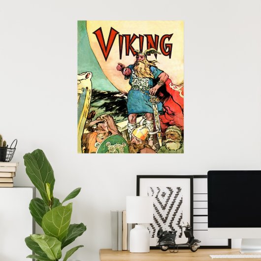 Viking Norse Gods Thor Hoodies Poster (Thuiskantoor)