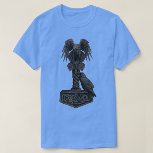 Viking Norse Mythology Thorx27s Mjolnir Odinx27s H T-shirt (Design voorkant)