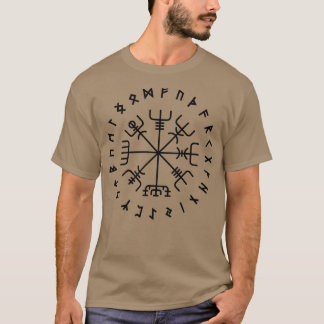 Viking Norse Protection Compass met Circle Runes T-shirt