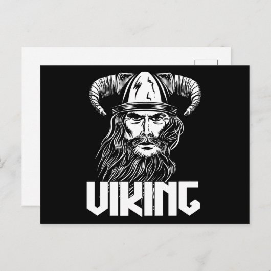 Viking Norse Warrior Scandinavia Valhalla Nordic G Briefkaart (Voorkant / Achterkant)