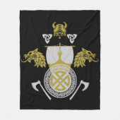 Viking Norsemen Fleece Deken (Voorkant)