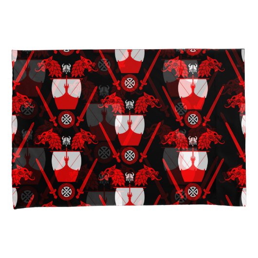 Viking Norsemen Kussensloop (Voorkant-Rechts)