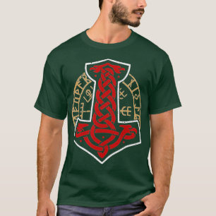 Viking Norway Noors Scandinavian Mjolnir Hamme T-shirt