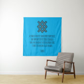 Viking Odin Old Norse Quote Banner Tapestry Flag Wandkleed (In situ)