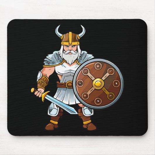 Viking- of Gallische krijger Muismat (Voorkant)