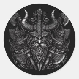 Viking-ontwerp Ronde Sticker