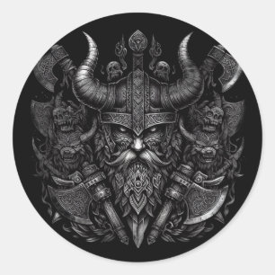 Viking-ontwerp Ronde Sticker