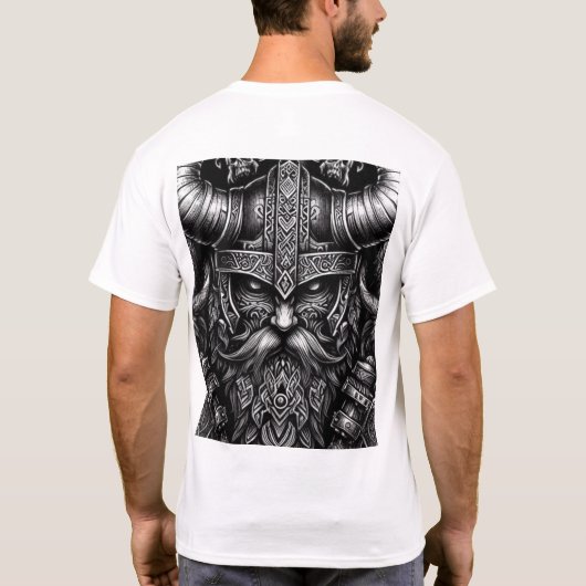 Viking-ontwerp T-shirt (Achterkant)
