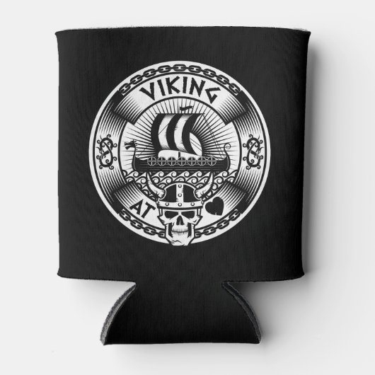 Viking op het hart blikjeskoeler (Voorkant)