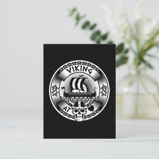 Viking op het hart briefkaart (Staand voorkant)