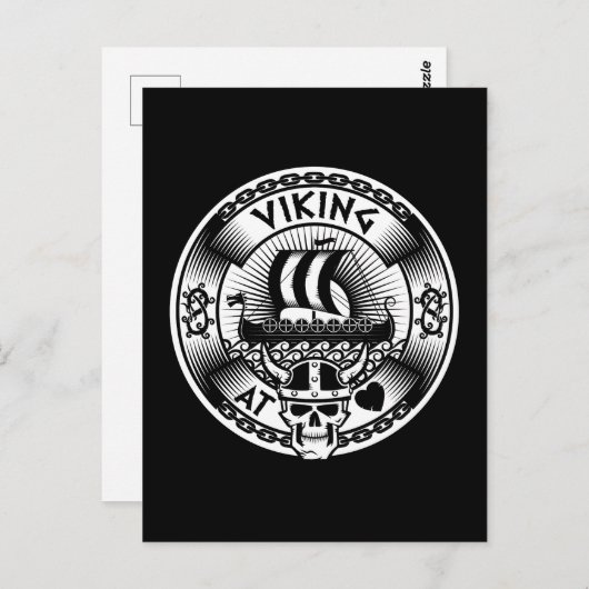 Viking op het hart briefkaart (Voorkant / Achterkant)