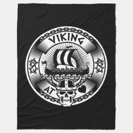 Viking op het hart fleece deken