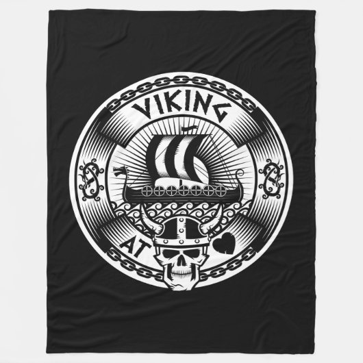 Viking op het hart fleece deken (Voorkant)