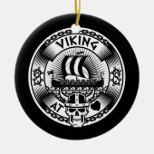 Viking op het hart keramisch ornament (Voorkant)